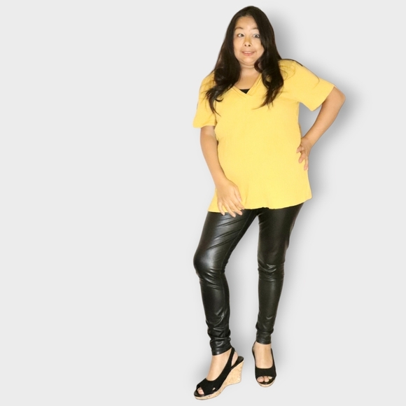 WOMENS YELLOW SIZE LARGE T SHIRT - Picture 4 of 4